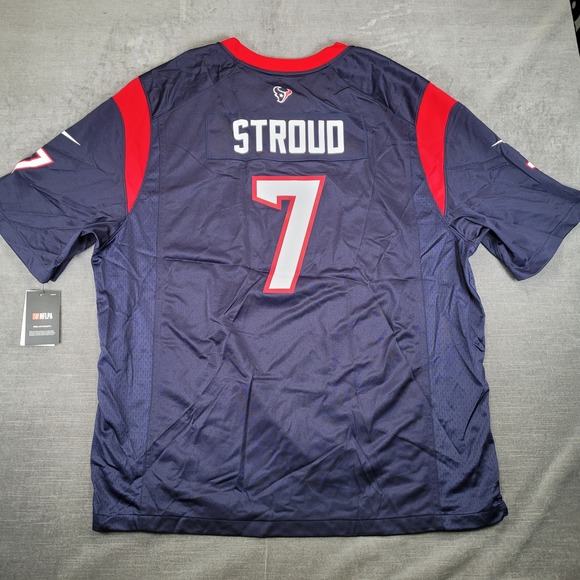 Nike Houston Texans CJ Stroud 7 NFL Jersey Mens 3XL Navy Blue On Field NEW - Picture 3 of 8